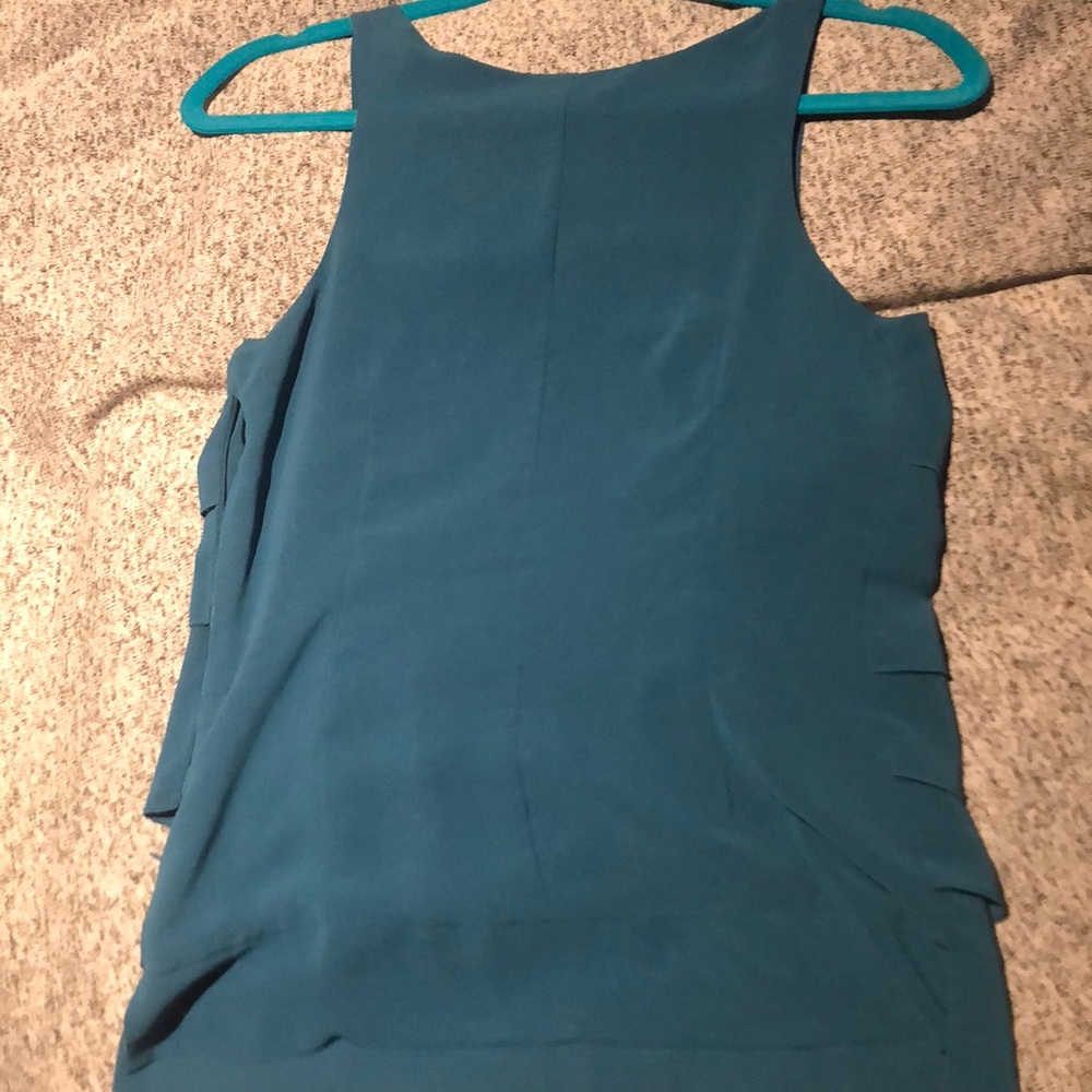 Turquoise Ruffled Top - Picture 3 of 4